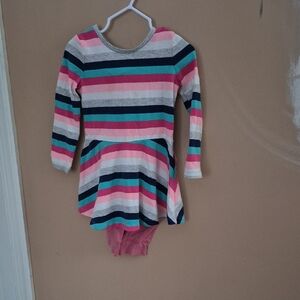 Striped Long Sleeve Dress for Kids